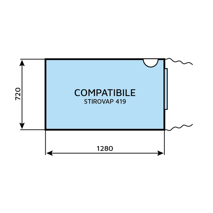 Rectangular sheet compatible with Stirovap 419