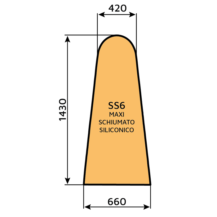 Schiumato siliconico giallo SS6 Maxi (Tavoli forma C)