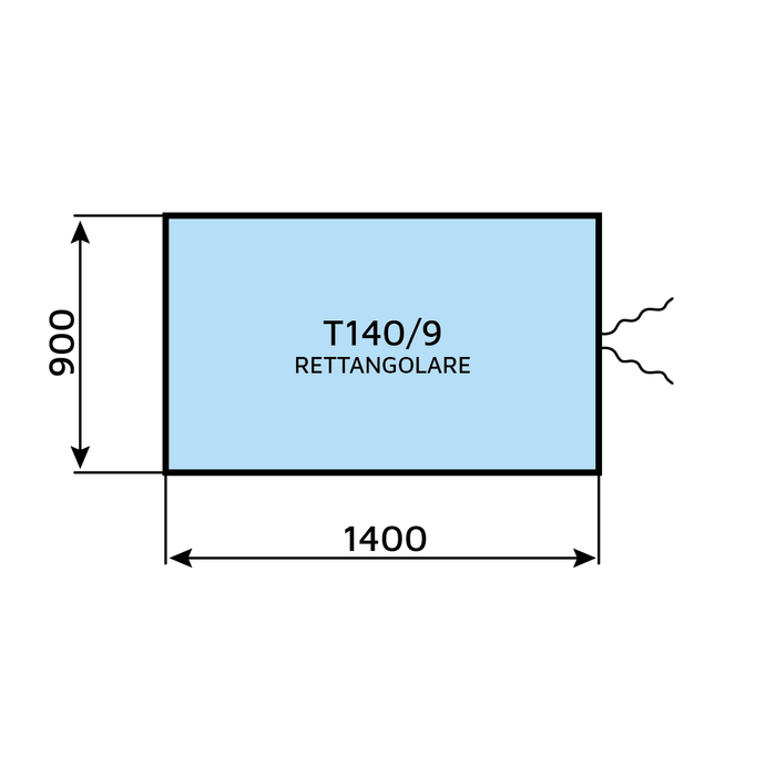 Rectangular sheet T140 1400 x 900 mm