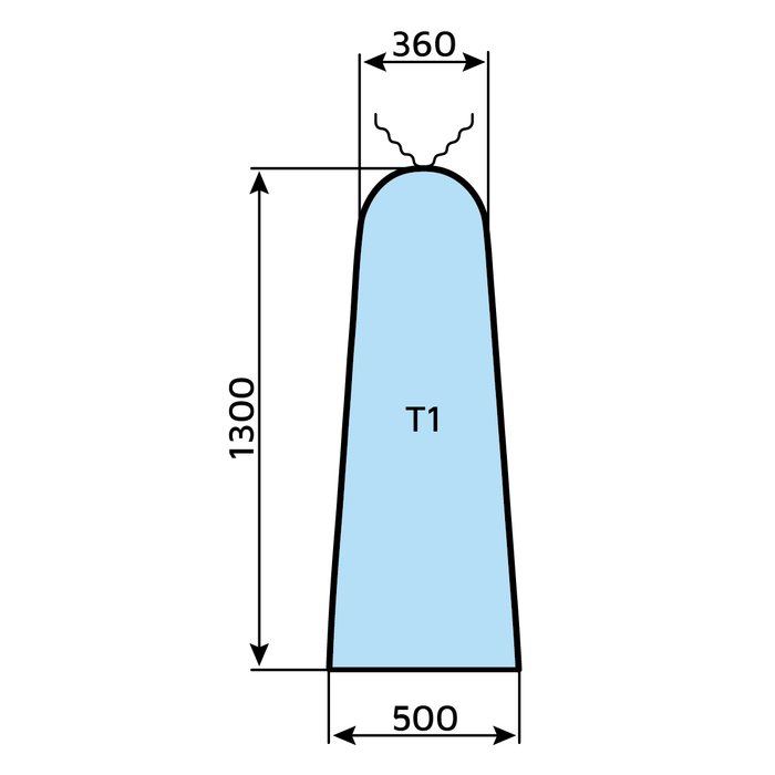 Universal cover T1 (shape C)