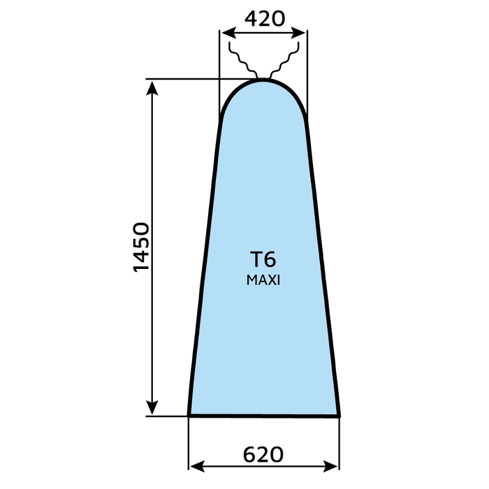 Universal cover T6 (shape C Maxi)