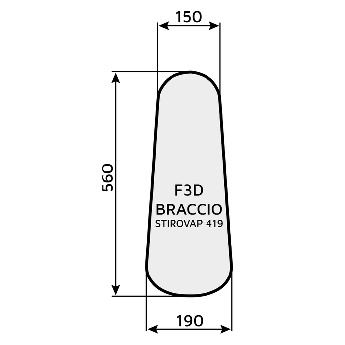 Feltro 3D braccio F3D/BS compatibile Stirovap 419